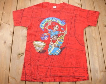 Vintage 1991 Grateful Dead Madison Square Garden King Kong Parody All Over Print T-shirt / Vintage Band Tee / Single Stitch / Made In USA
