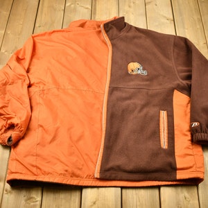 Vintage 1990s Cleveland Browns NFL Pro Player Reversible Jacket / Vintage Football / Color Block / Sportswear / Patchwork / Embroidered