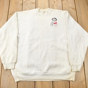 Vintage 1990s Betty Boop Embroidered Crewneck / Vintage Warner Bros / Vintage Boop / Distressed