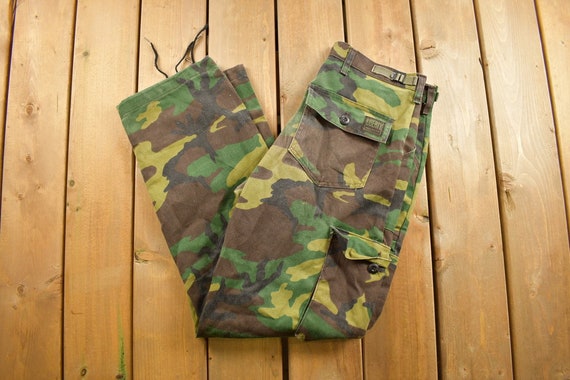 パンツ STONE  vintage 90SS ICE CAMO PANTS Vintage 90s Camouflage Pants Made in USA Camo 50 - 50