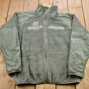 Vintage 1990s Official US Army Issue Zip Up Fleece Sweater / Outdoorsman / 90s Sweater / Streetwear / Hiking / Fleece Zip up / US Army