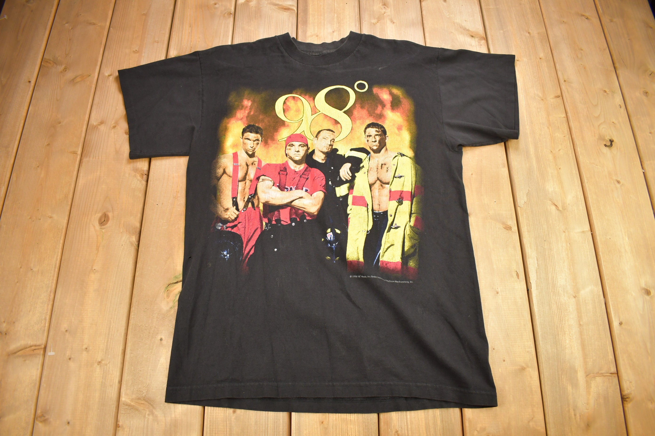 90's 98 Degrees Heat It Up Tour T-Shirt VINTAGE BOY BAND MUSIC