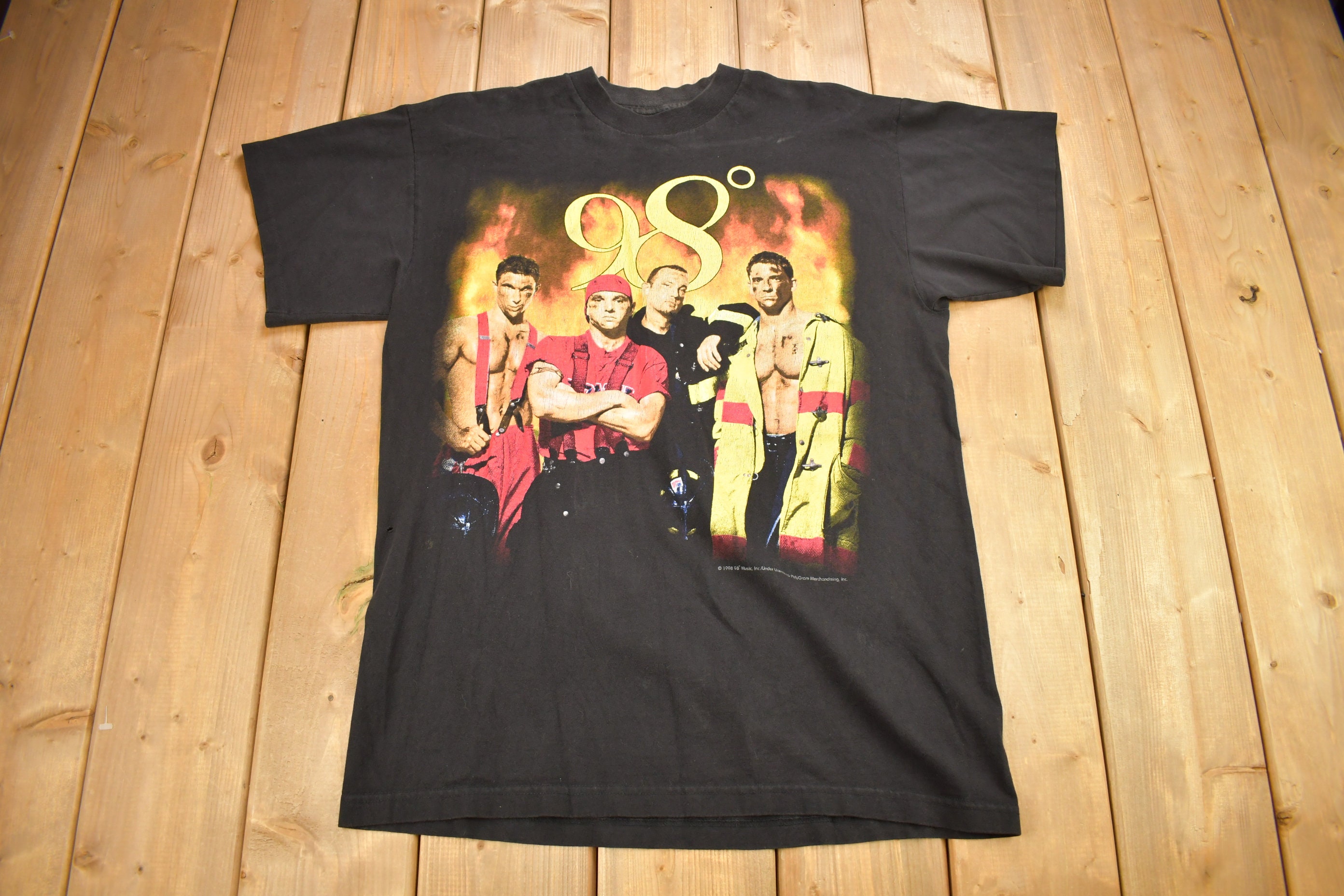 Vintage 1998 98 Degrees Graphic Band T-shirt / Band Tee / Single