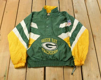 Vintage 1990s Green Bay Packers NFL Leather Letterman Jacket