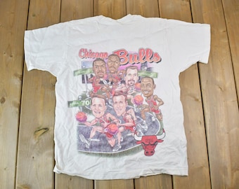 Vintage 1995 1996 Chicago Bulls NBA Graphic T-Shirt / NBA Basketball / 90s Streetwear / Sportswear / Bulls Tee