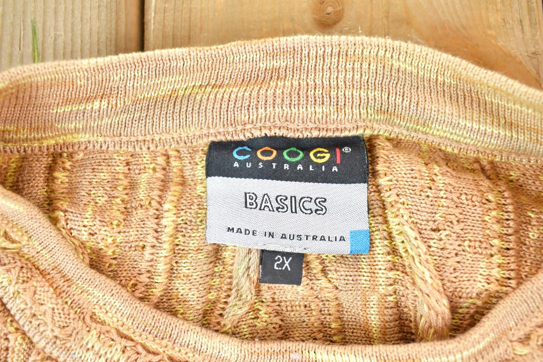 オーストラリア製 coogi 3D crew neck knit 80s 90s Vintage 1990s Coogi Australia 3D Colored Cable Knit Crewneck