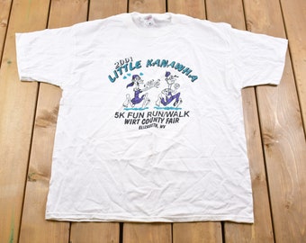 Vintage 2001 Little Kanawha 5K Run Graphic T-Shirt / Graphic / 80s / 90s / Streetwear / Retro Style / Single Stitch / Made In USA