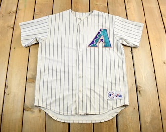 Vintage 2000s Randy Johnson Arizona Diamondbacks MLB Baseball Jersey Men's L / Majestic / Sportswear / Stitched / Pinstripe / Made In USA