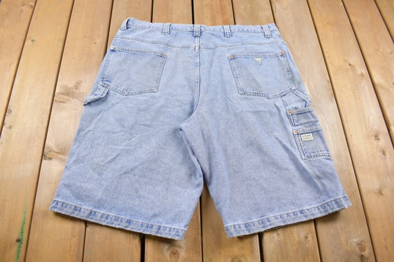 Vintage 1990s Guess Jeans Baggy Jean Shorts / 90s… - image 2