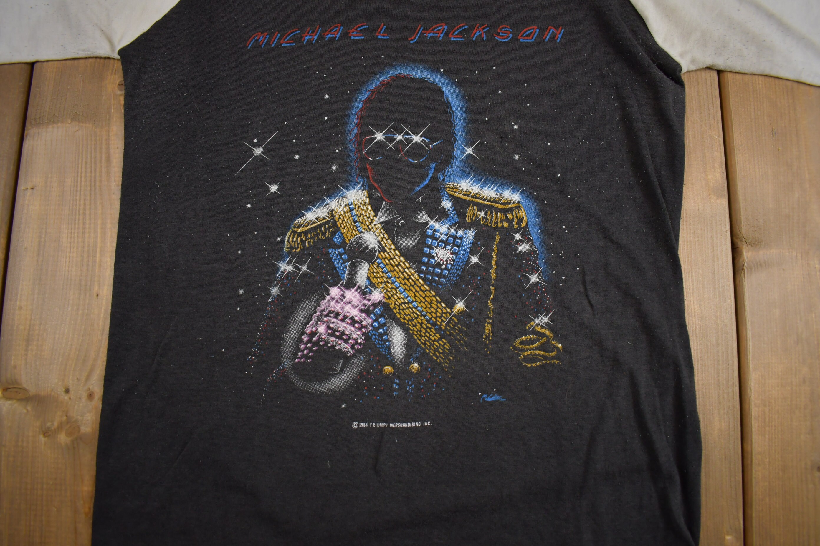 Vintage 1984 Michael Jackson Victory Tour T-shirt / Raglan / Band