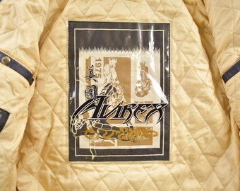 Vintage Y2K Avirex Leather Varsity Jacket / Avirex Jacket