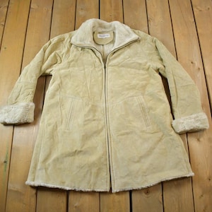 Vintage 1990s Jones New York Sport Authentic Shearling Jacket
