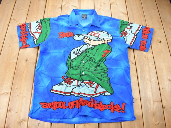 m6876【W34】【B系】School Of Hard Knocks SOHK 1990's Rare Vintage School of Hard Knocks T-Shirt Black SOHK