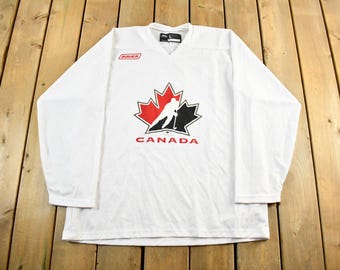 Vintage 2000s Team Canada Bauer Hockey Jersey Men's Large / Sportswear / Athleisure / Y2K Athletic / Streetwear