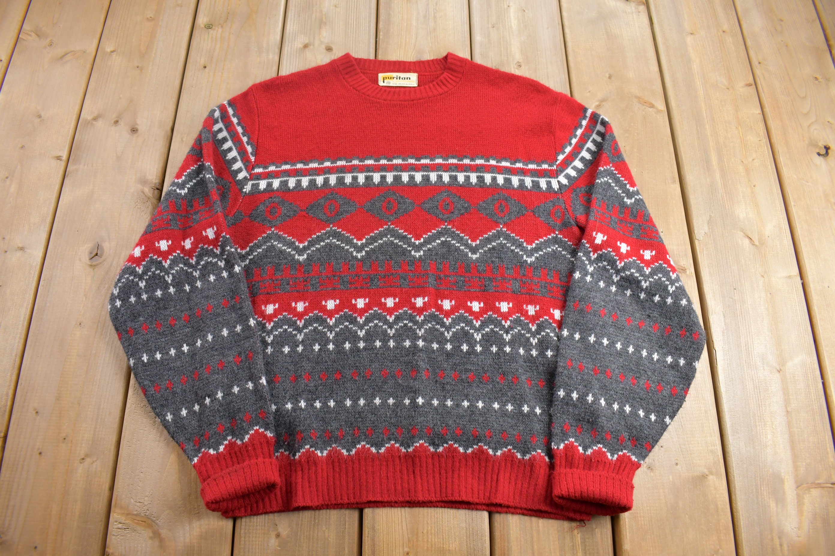 Vintage 1970s Knitted Puritan Sportswear Knit Sweater / True - Etsy