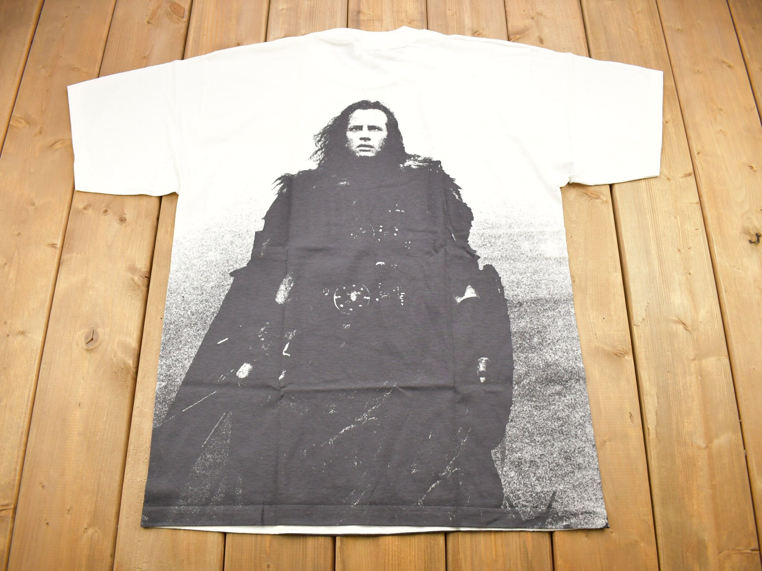 ト*ス様 80〜90年代HIGHLANDER official Tシャツ Vintage 1990s Highlander All Over Print Movie Promo T-shirt