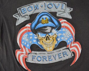 Vintage 1989 Bon Jovi Forever the Brotherhood Tour Band T-shirt