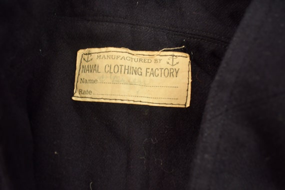 Vintage 1940s Naval Clothing Factory Blank Hoodie… - image 3