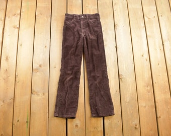Vintage 1970s Sedgefield Brown Corduroy Pants Size 25x26/ Made in USA / American Vintage / Streetwear Fashion / Vintage Pants