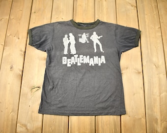 Vintage 1970s The Beatles Beatlemania Ringer T-shirt Men's S / Band Tee / Single Stitch / True Vintage  / Music Promo / Premium Vintage