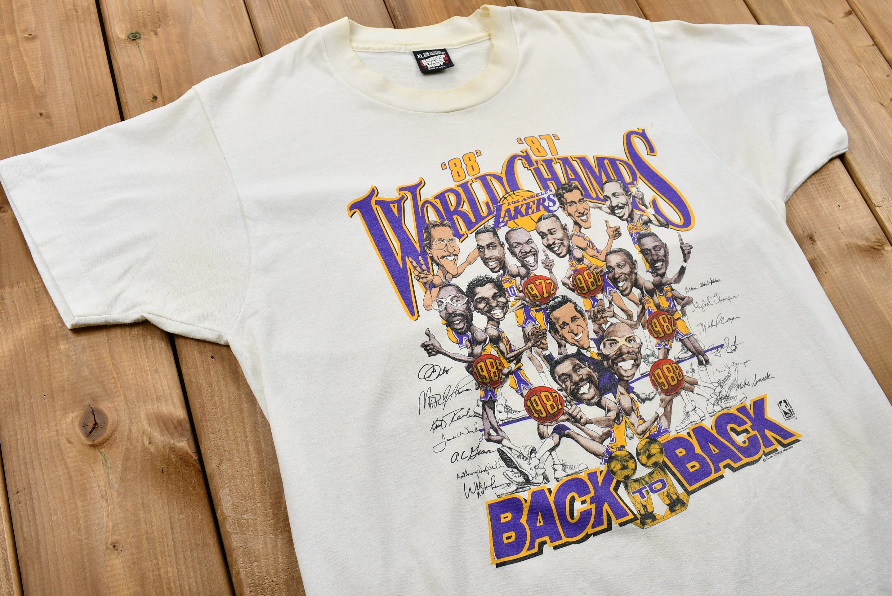 Shirts  Vintage La Lakers 88 87 World Champs Back To Back T Shirt