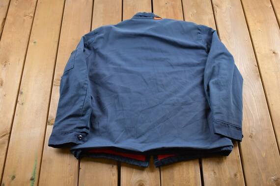 Vintage 1990s Zip up Canvas Jacket / Work Wear / … - image 2