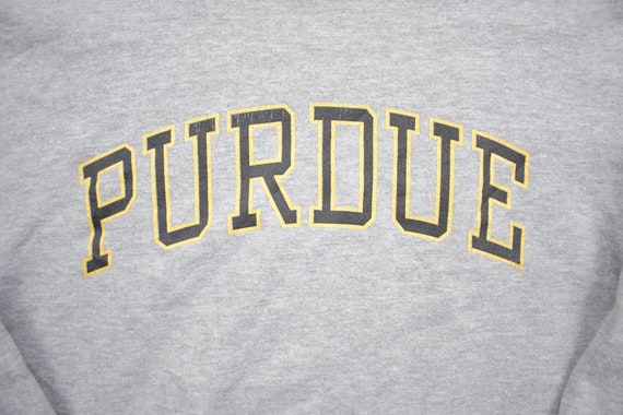 Vintage 1990s Purdue University Crewneck / Grey C… - image 3