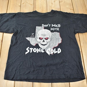 Vintage 1998 Dont Mess With Stone Cold Steve Austin Wrestling Graphic T-Shirt Streetwear