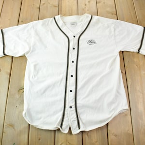 Vintage 1990s No Fear Baseball Jersey Shirt / Vintage T Shirt / Single Stitch / Made In USA / Embroidered