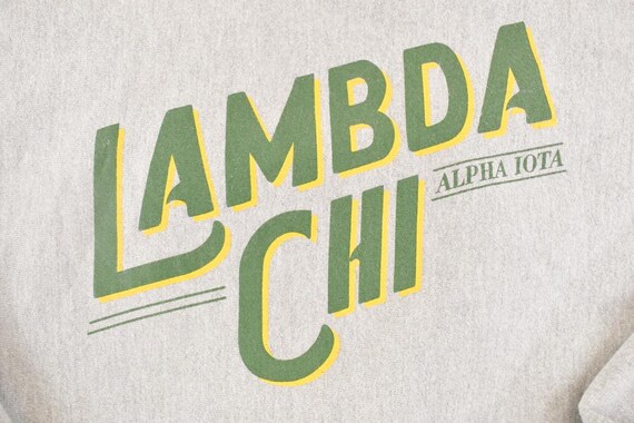 Vintage Y2K Lambda Chi Champion Reverse Weave Cre… - image 3