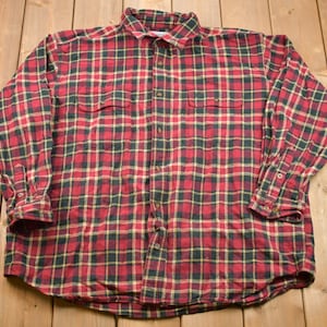 Vintage 90&#39;s Carhartt Button Up Shirt / 1990&#39;s Button Up / Vintage Flannel / Casual Wear / Workwear / Pattern Button Up / Vintage Carhartt