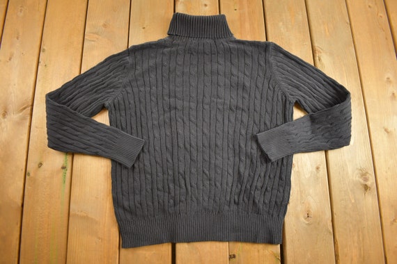 Vintage 1990's Knitted Turtle Neck Sweater / Vint… - image 2