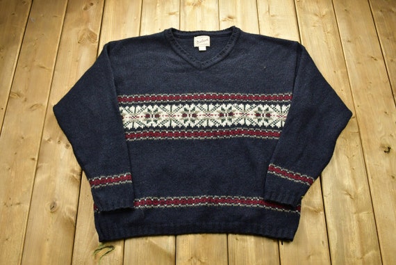 Vintage 90's Woolrich Knitted Sweater / Made In U… - image 1