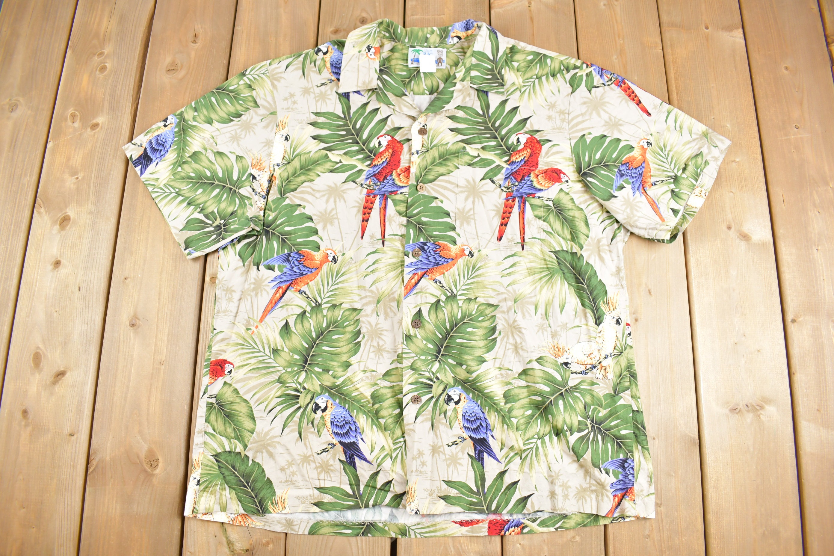 NWT Tommy Hilfiger Golf Camp Shirt I Love Florida Surf Beach Miami Size L