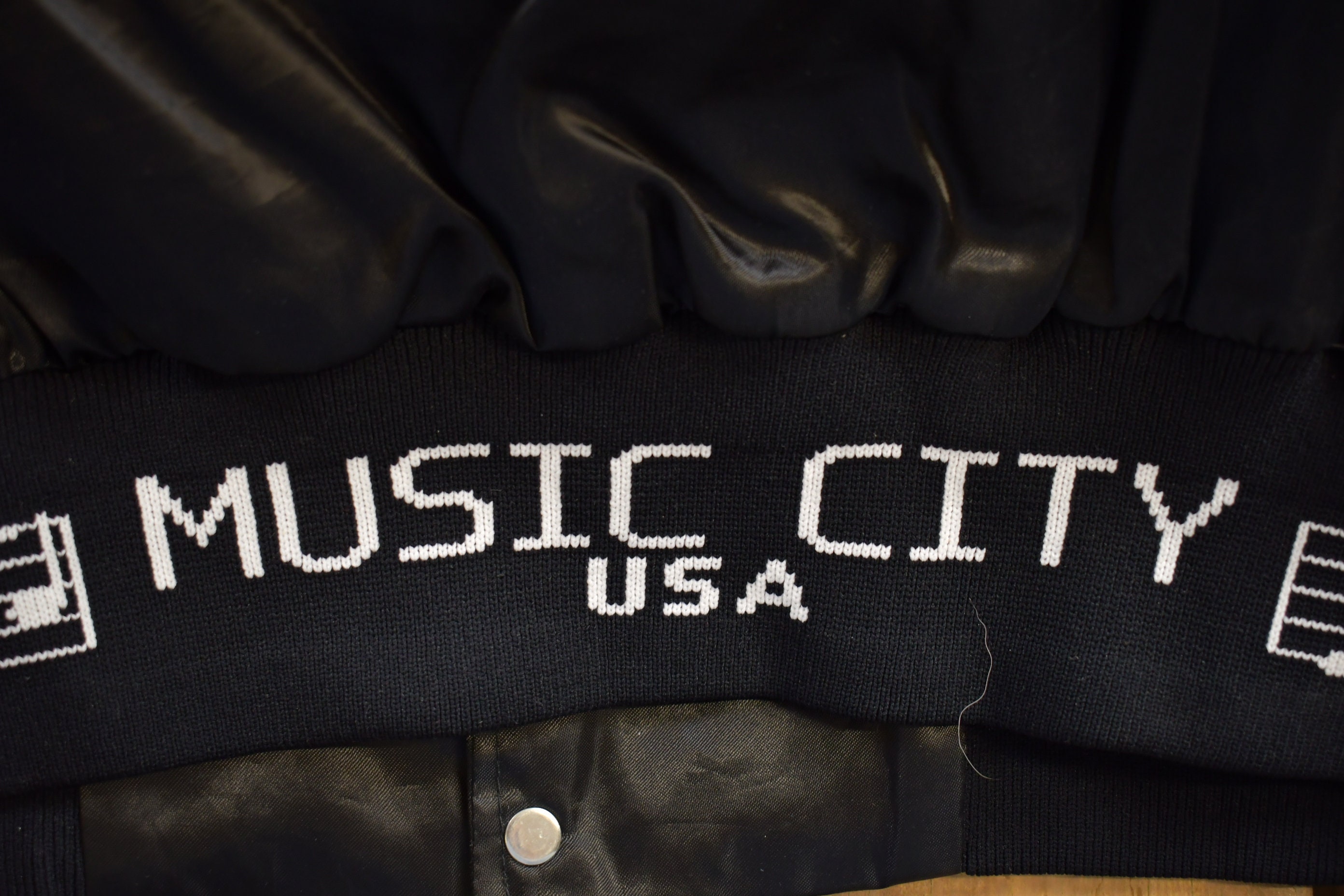 Vintage 1980s West Ark Nashville Music City Satin Bomber