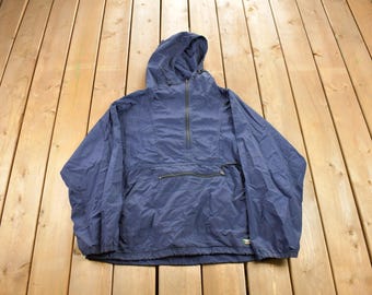 ヴィンテージ 90年代 LL Bean ブルー プルオーバー アノラックス 