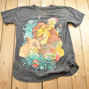 ヴィンテージ 1990年代 ライオンキング クリスマス ディズニー カートゥーン プロモ Tシャツ / 90年代 グラフィック Tシャツ / ヴィンテージ ミッキーマウス / アメリカ製 / 90年代 ディズニー Tシャツ
