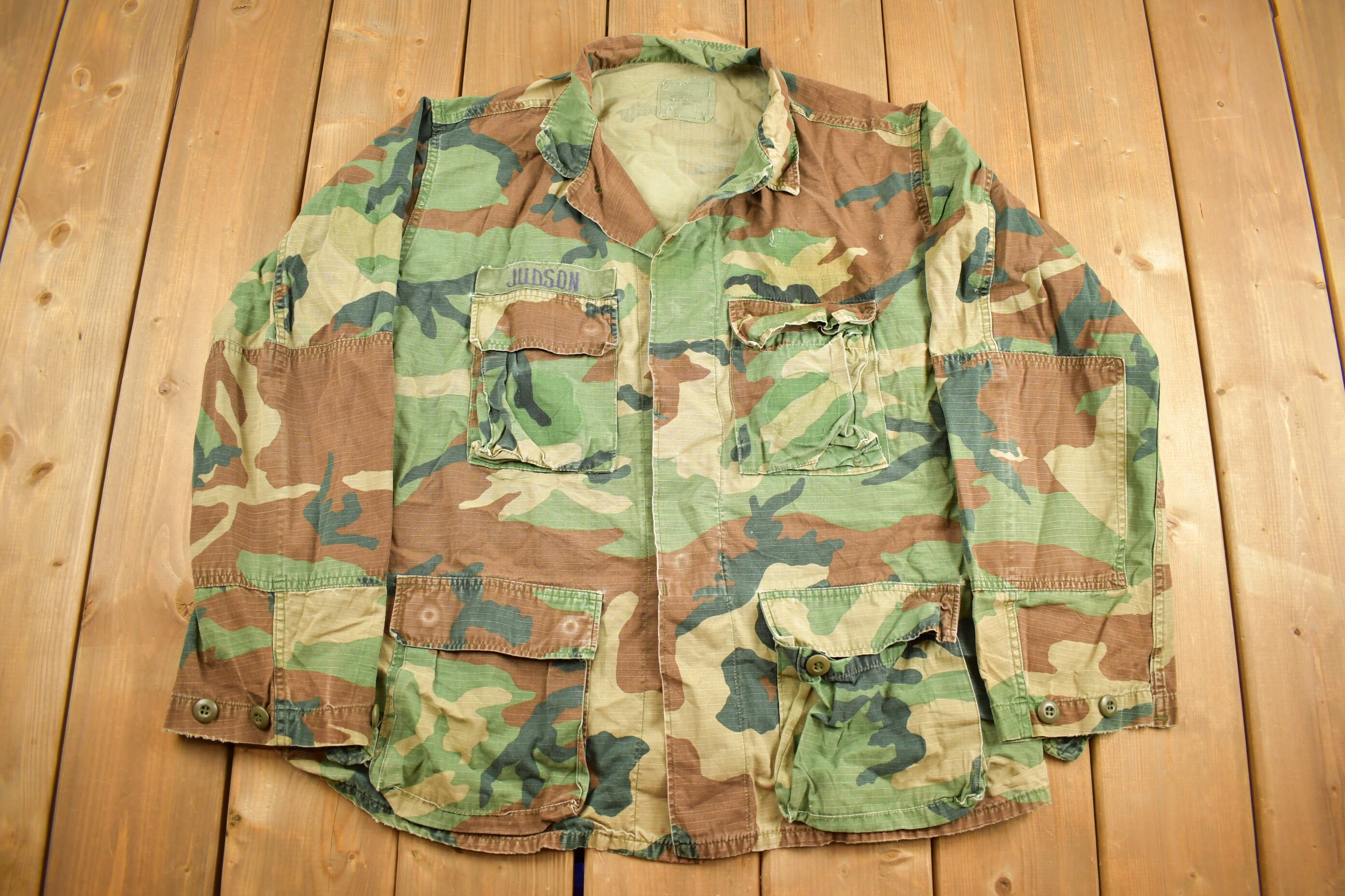 レアUS ARMY 迷彩服 M (Medium - Long) VINTAGE US ARMY M65 WOODLAND CAMO FIELD JACKET 1982 XS