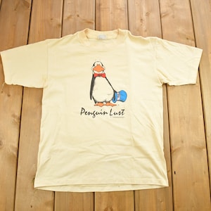 Vintage 1986 The Washington Post Writers Group Penguin Lust Graphic T Shirt / Vintage T Shirt / Streetwear / Single Stitch / Made In USA