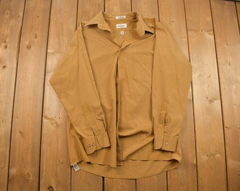 Vintage 1990s Van Heusen Blank Button Up Shirt / 1990s Button Up / Vintage Flannel / Basic Button Up