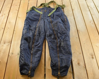 Vtg 1950s Korean War USAAF Air Force Type E-1A Blue Wool Cinch