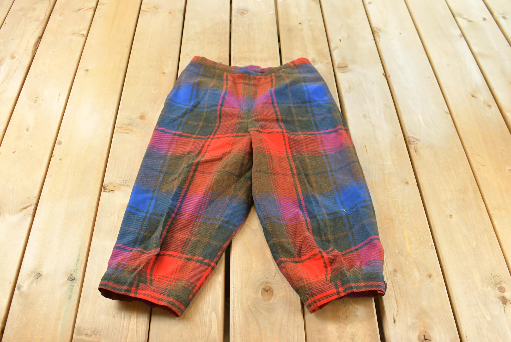 True Vintage 1970s Pendleton Wool Pants Youth 27 x 17 / Made in USA / 70s Outerwear / Outdoorsman / Talon Zipper