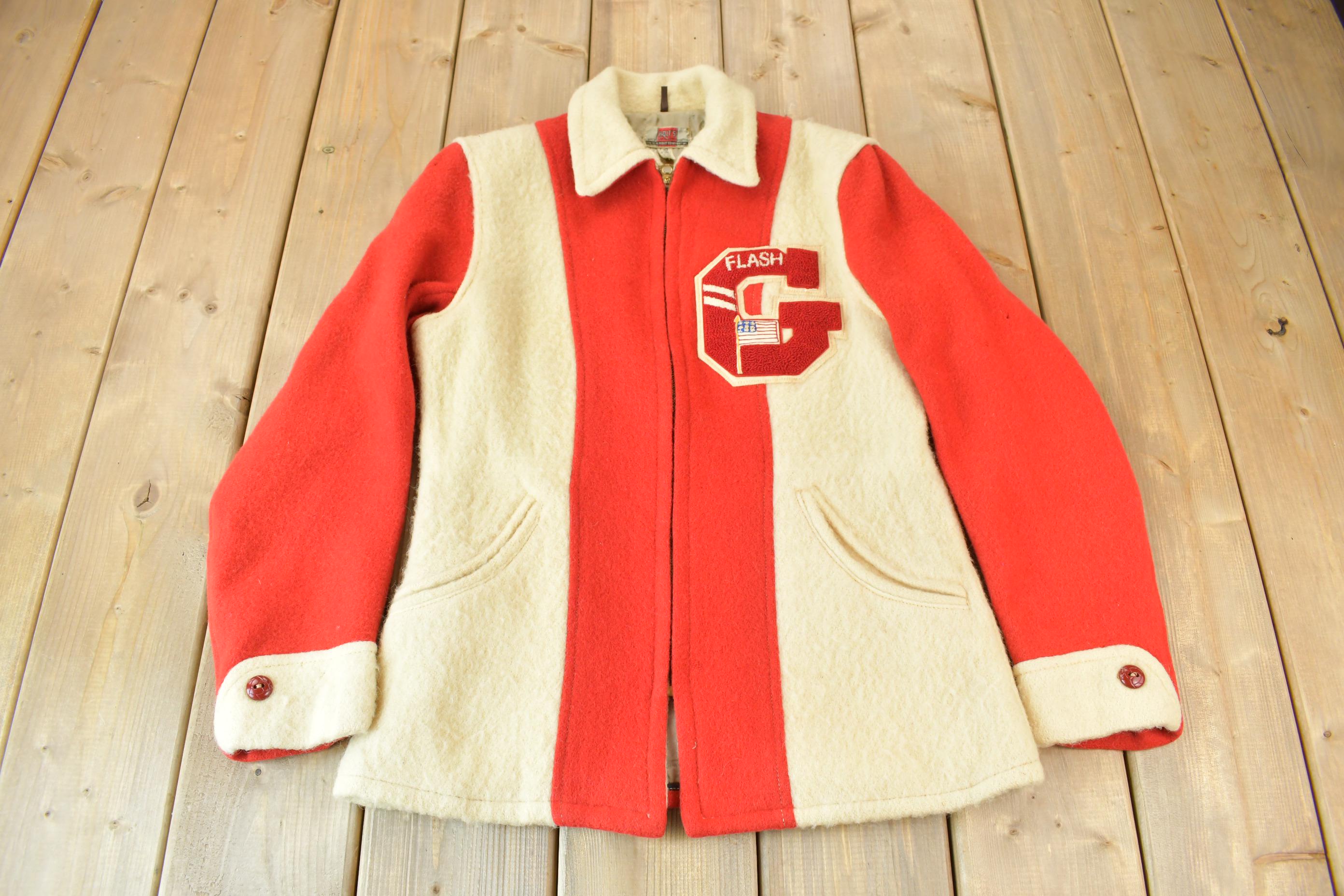 Vintage 1930s Holt's Wool Collegiate Varsity Jacket / True