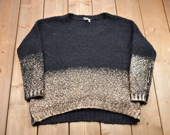 Vintage 1990s Tosani 3-D Knit Sweater  Coogi Style  Grandpa Sweater  Jacquard  Boho  Streetwear  American Vintage  90s Crewneck