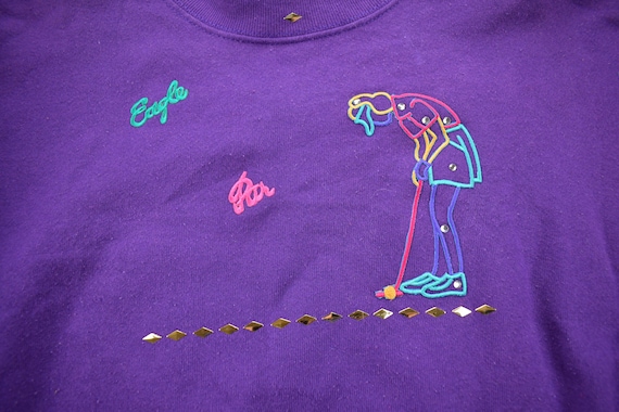 Vintage 1990s Eagle Par Golf Crewneck Sweatshirt … - image 3