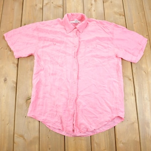 Vintage Y2k 100% Silk Short Sleeve Button Up Shirt / Formal Occasion