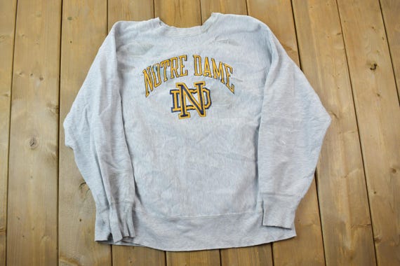 Vintage 1990s Champion Reverse Weave Warm up Notre Dame