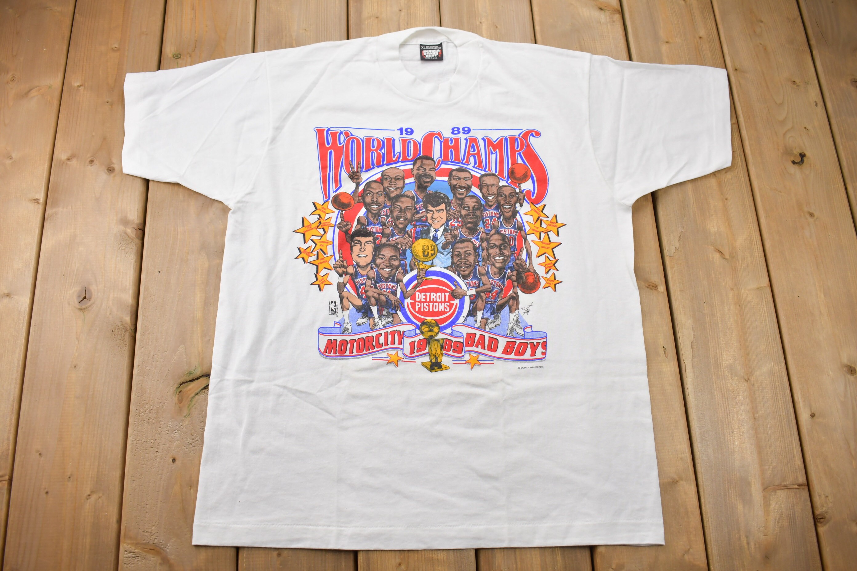 Vintage 1989 Detroit Pistons NBA World Champs Big Head Vintage 1989 Detroit Pistons NBA World Champs Big Head