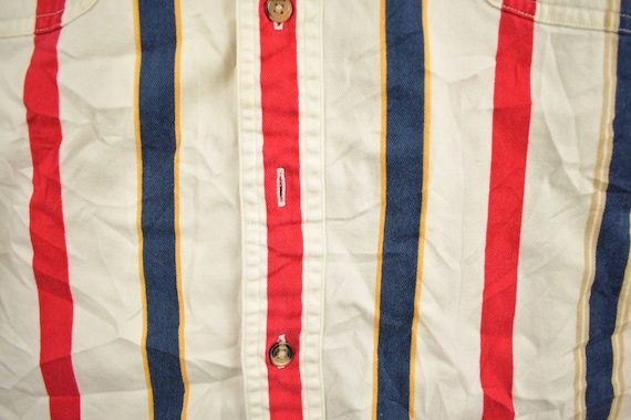 Vintage 1990s Basic Options Stripe Button Up Shir… - image 3