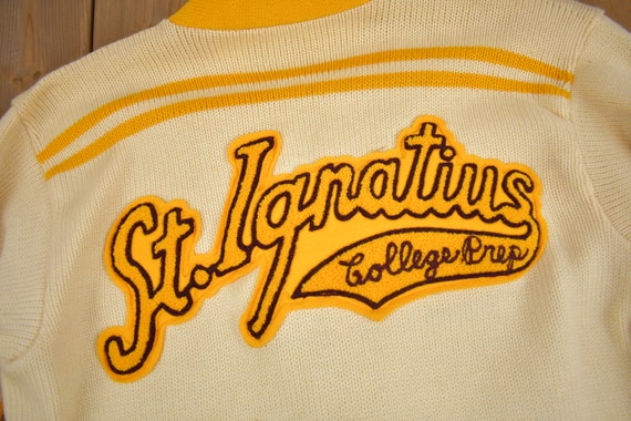 Vintage 1950s St.Ignatius Letterman Knit Cardigan… - image 10